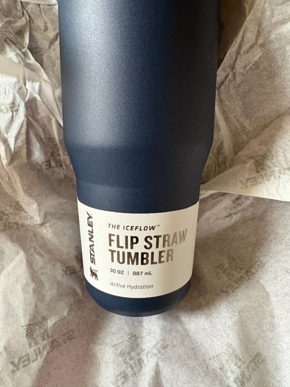 Stanley IceFlow Flip Straw Tumbler 30 oz Dark Navy Insulated NEW - Picture 2 of 7